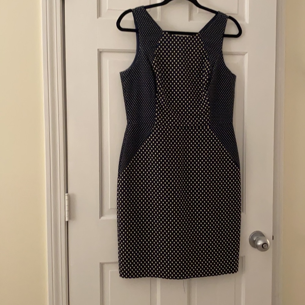 Blue polka dot dress